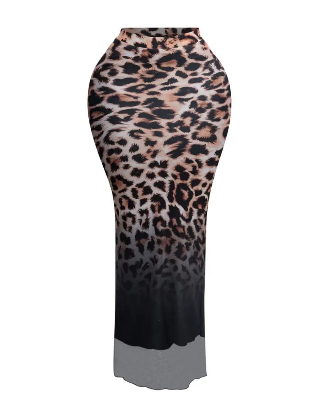 Ombre Animal Print Skirt