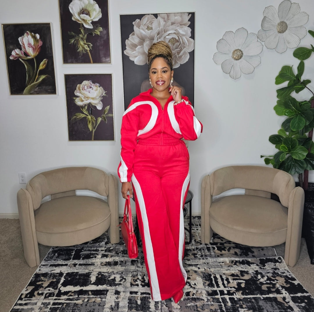 Santa Baby Red Longsleeve Jumpsuit (Tall Girl Friendly, True to Size)